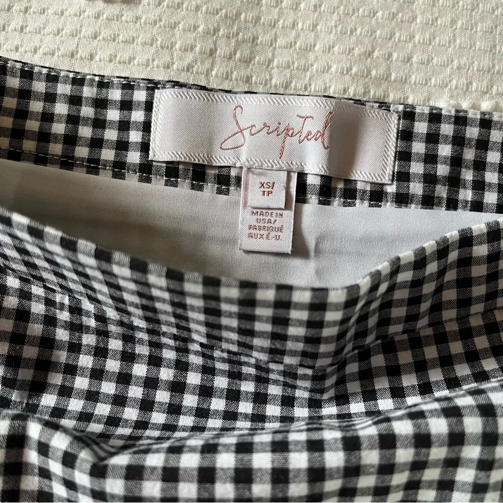 Scripted Gingham Tiered Ruffle Skirt - Picture 5 of 5